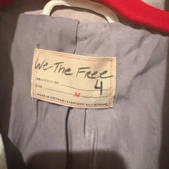 Free People We The Free Toni Pieced Jacket Medium Lavender Combo NWT - Picture 6 of 7